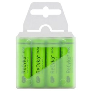 GP ReCyko+ 2700 2600mAh (AA / R6) Ceruza Újratölthető Elem / Ni-MH Akkumulátor (4db)