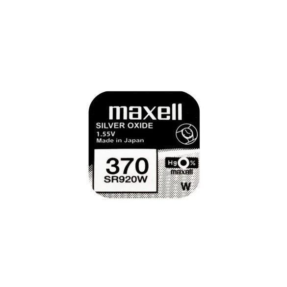 Maxell 370 / SR920SW Ezüst-Oxid Gombelem