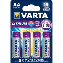   Varta Lithium Extra Tartós Lítium (AA / R6 / L91) Ceruza Elem (4db)