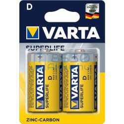   Varta Superlife Cink-Szén Féltartós (D / R20) Góliát Elem (2db)