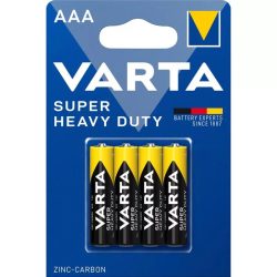   Varta Super Heavy Duty Cink-Szén Féltartós (AAA / R03) Mikro Elem (4db)