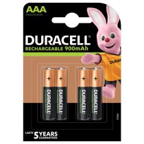   Duracell 900mAh (AAA / R03) Mikro Újratölthető Elem / Ni-MH Akkumulátor (4db)