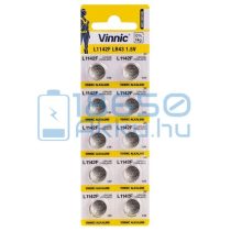 Vinnic AG12 / LR43 / L1142F Alkáli Gombelem (10db)