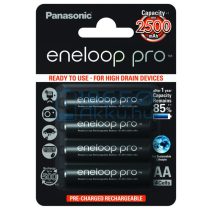   Panasonic Eneloop Pro 2500mAh (AA / R6) Ceruza Újratölthető Elem / Ni-MH Akkumulátor (4db)