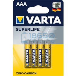   Varta Superlife Cink-Szén Féltartós (AAA / R03) Mikro Elem (4db)