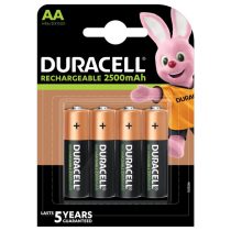   Duracell 2500mAh (AA / R6) Ceruza Újratölthető Elem / Ni-MH Akkumulátor (4db)