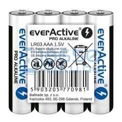   EverActive Pro Alkáli Tartós (AAA / LR03) Mikro Elem (4db) (fóliás)