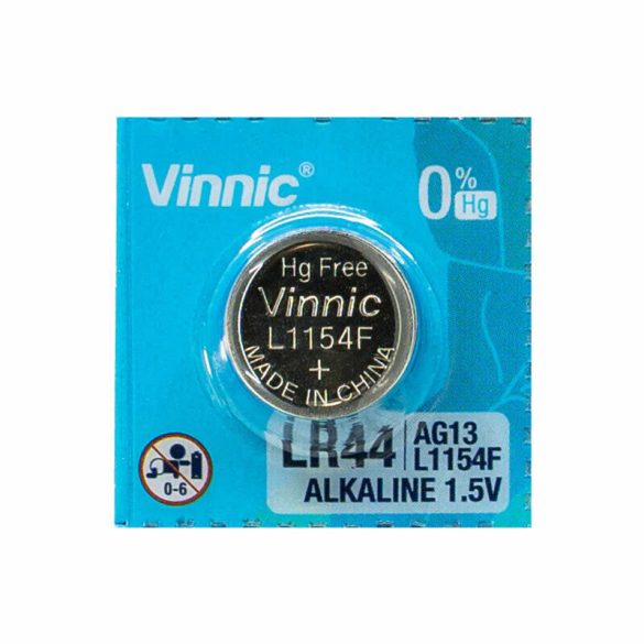 Vinnic AG13 / LR44 / L1154F Alkáli Gombelem