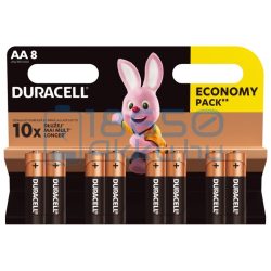   Duracell Basic Duralock Alkáli Tartós (AA / LR6 / MN1500) Ceruza Elem (8db)