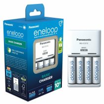   Panasonic Eneloop BQ-CC51 Ni-MH Akkumulátor Töltő + 4db 2000mAh (AA / R6) Ceruza Újratölthető Elem