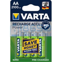   Varta Power 2100mAh (AA / R6) Ceruza Újratölthető Elem / Ni-MH Akkumulátor (4db)