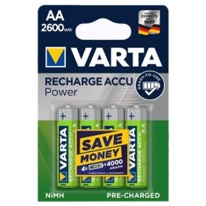 Varta Power 2600mAh (AA / R6) Ceruza Újratölthető Elem / Ni-MH Akkumulátor (4db)