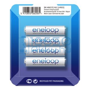 Panasonic Eneloop 750mAh (AAA / R03) Mikró Újratölthető Elem / Ni-MH Akkumulátor (4db) (SP)