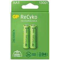   GP ReCyko 1300 1300mAh (AA / R6) Ceruza Újratölthető Elem / Ni-MH Akkumulátor (2db)